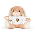 Fun River's Shiny Vault - Bear Plush with 'Toy' Cartoon T‑Shirt — Cute Gift for Kids & Collectors