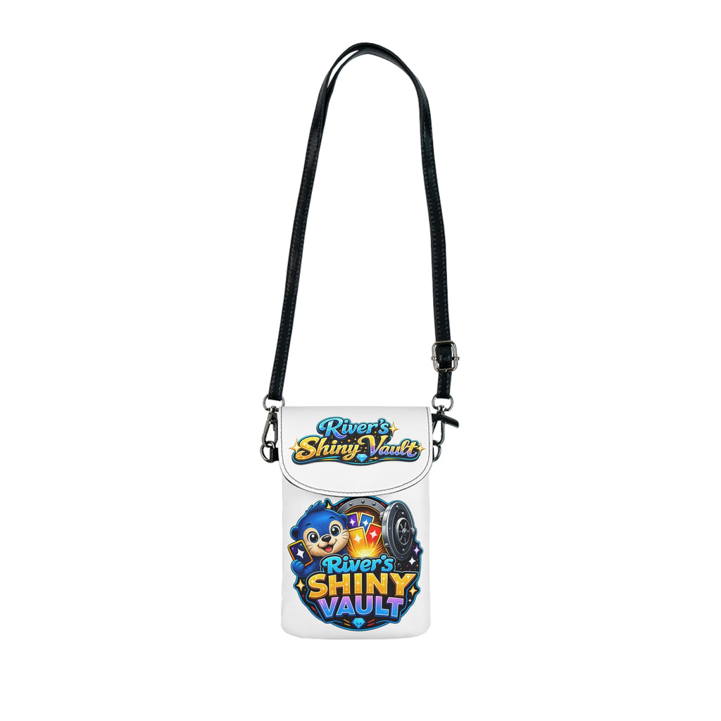 Cute Small Phone Wallet Crossbody — “River’s Shiny Vault” Cell Phone & Card Holder