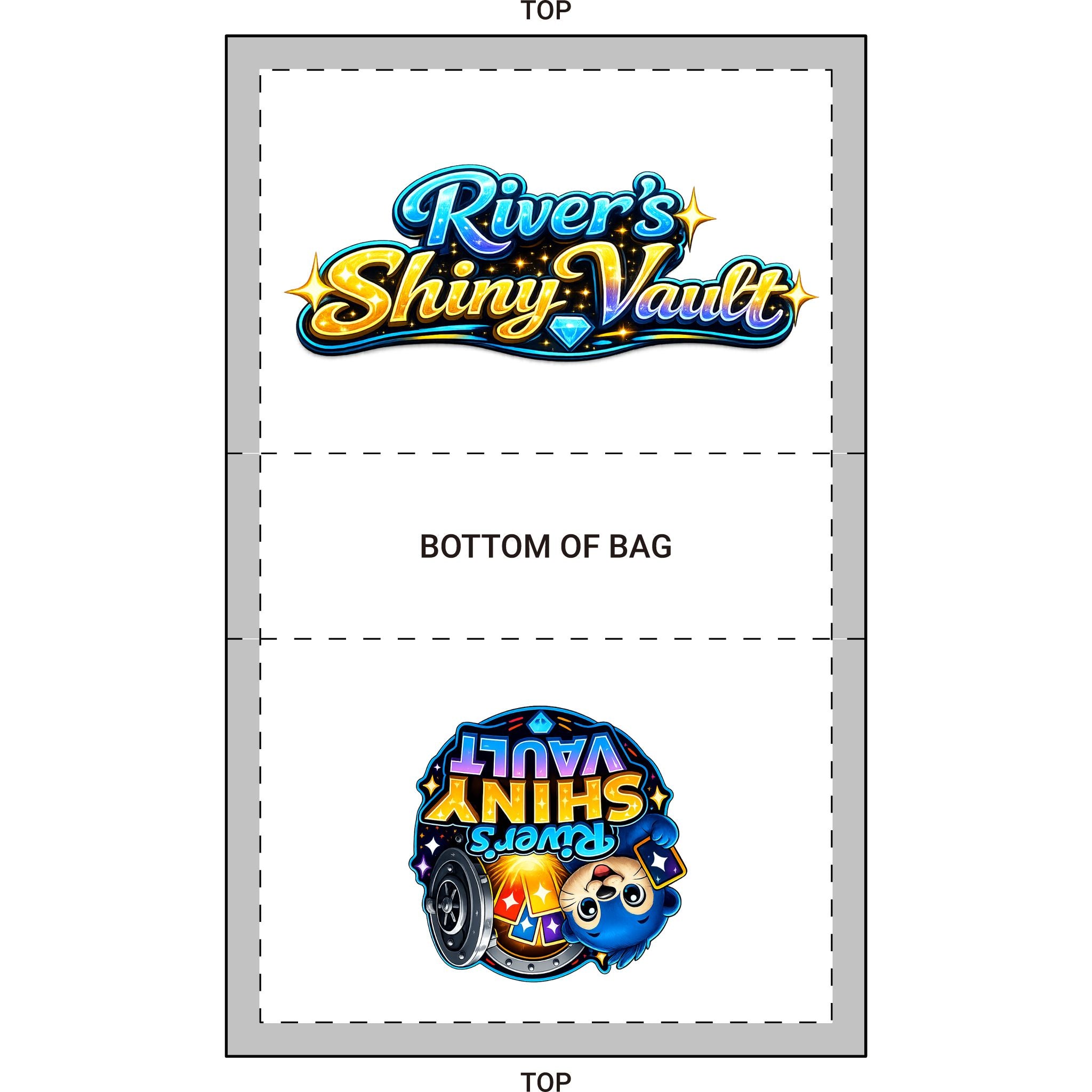 Fun Holographic Makeup Bag — “River’s Shiny Vault” Cosmetic Pouch