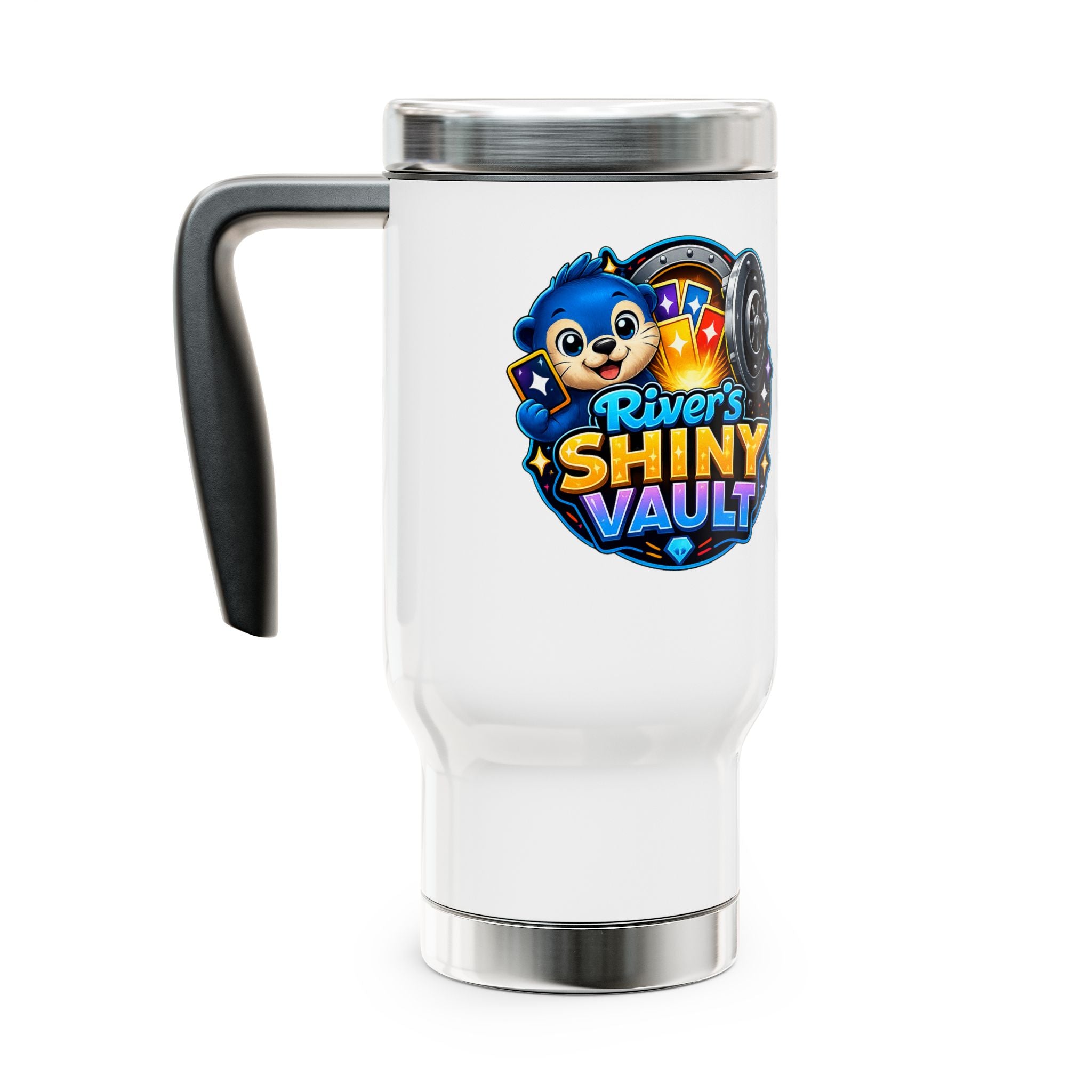 Cute River's Shiny Vault Travel Mug — 14oz Stainless Steel