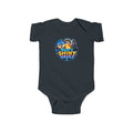 Young Infant Bodysuit — "River's Shiny Vault" Cute Cartoon Treasure Graphic