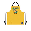 Cute River's Shiny Vault 'Cookie' Chef Apron — Yellow Baking Apron with Cartoon Cookie Mascot