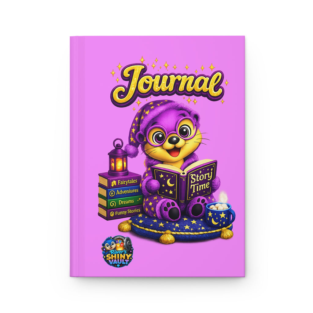 Fun River's Shiny Vault 'Lyla' Storytime Hardcover Journal —  For Bedtime Stories & Drawing