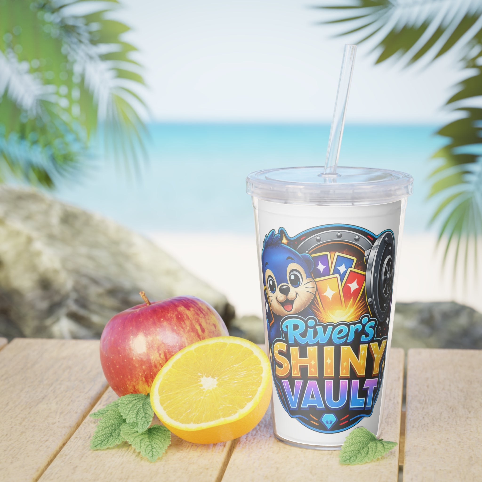 Fun River's Shiny Vault Tumbler with Straw