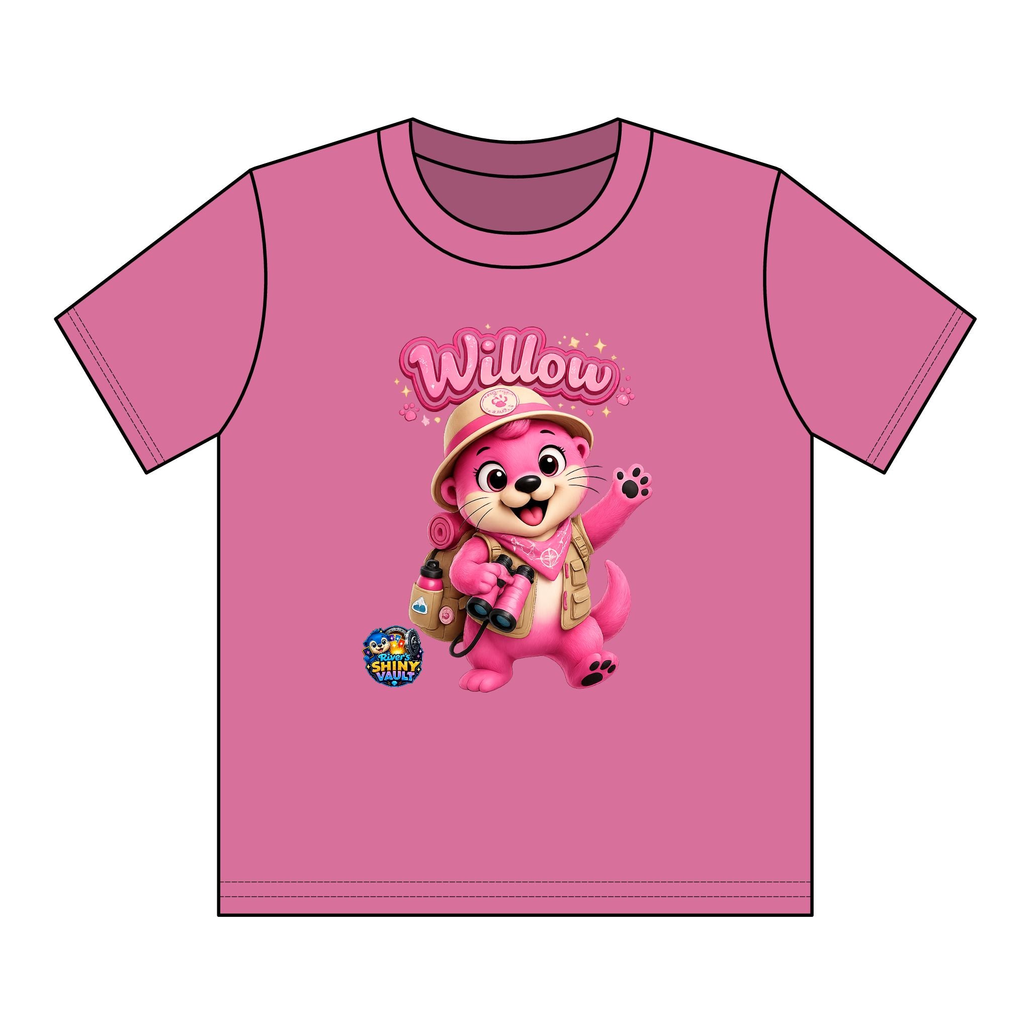 Kids Tee — Colorful River's Shiny vault 'Willow's Adventure' Kids T‑Shirt