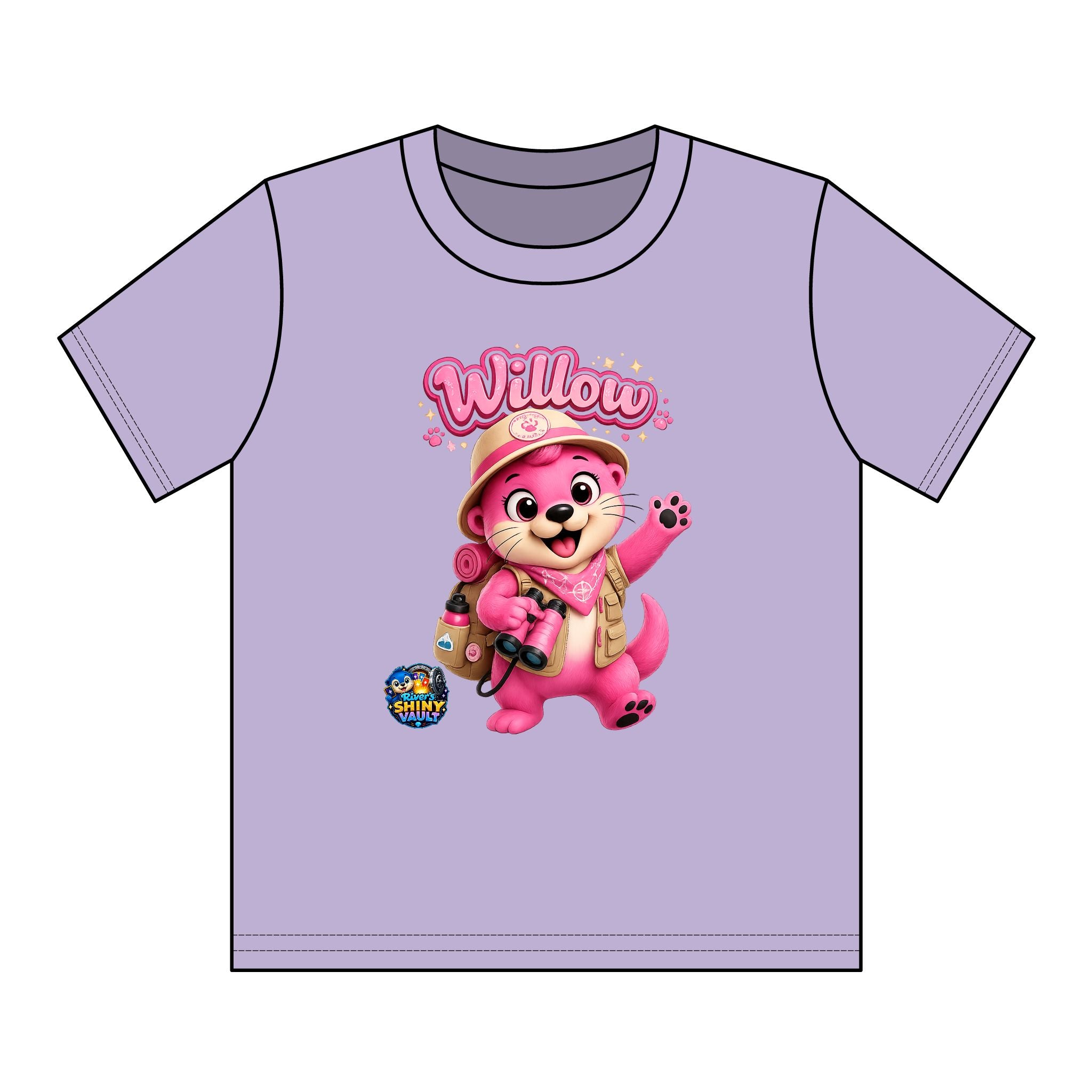 Kids Tee — Colorful River's Shiny vault 'Willow's Adventure' Kids T‑Shirt