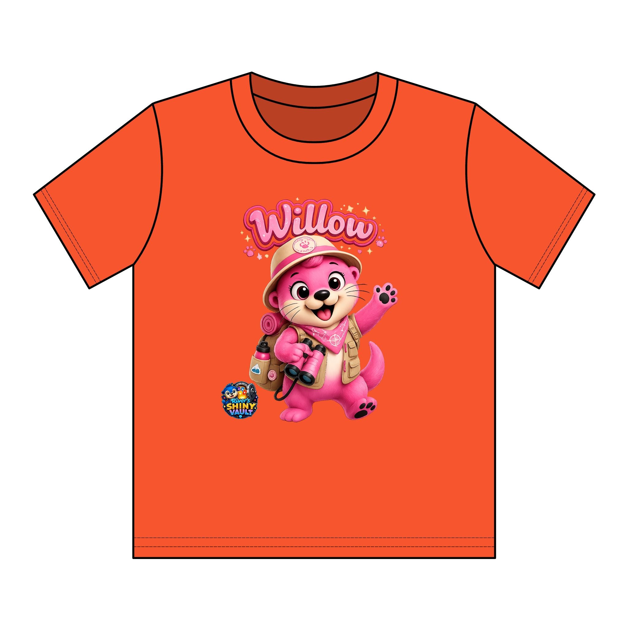 Kids Tee — Colorful River's Shiny vault 'Willow's Adventure' Kids T‑Shirt