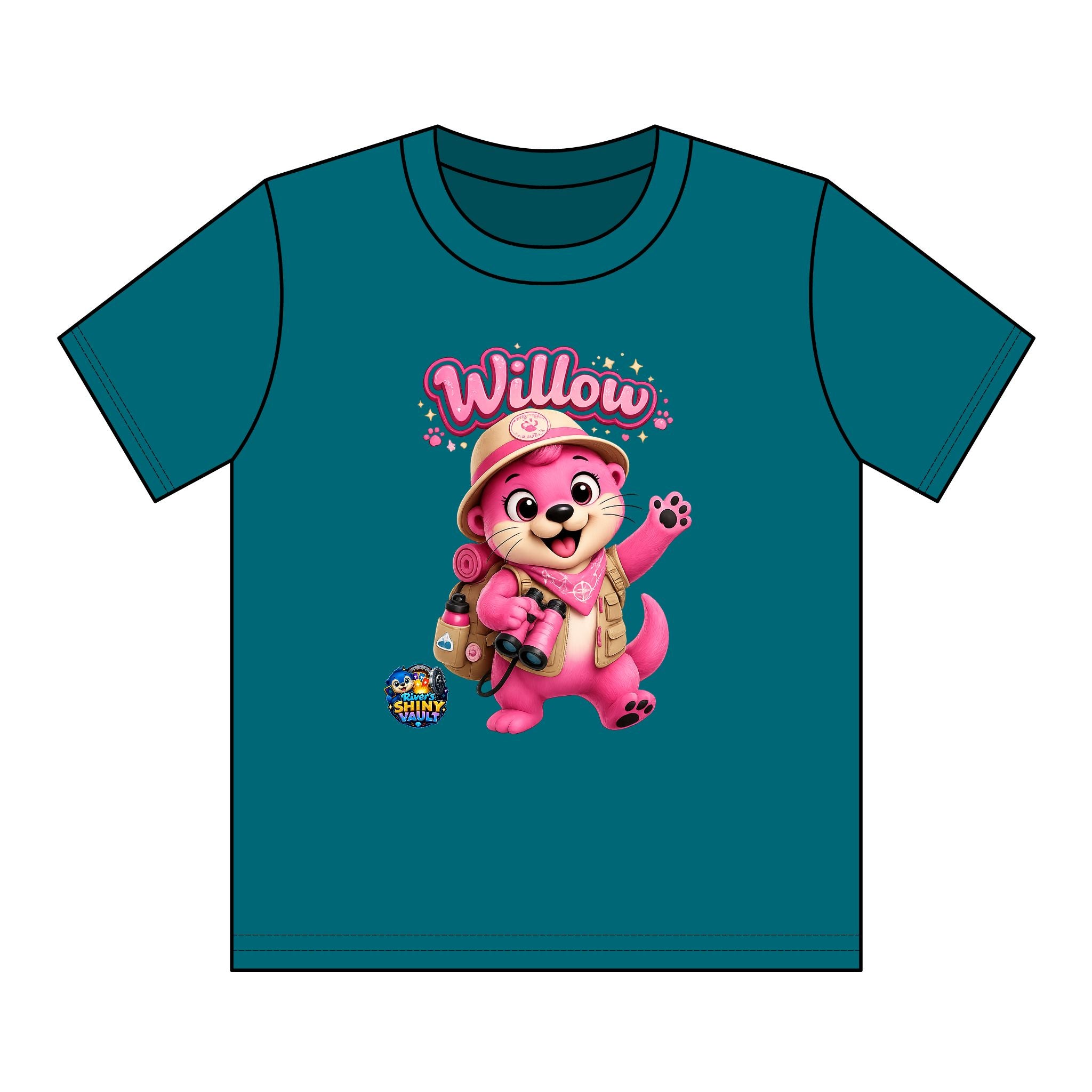 Kids Tee — Colorful River's Shiny vault 'Willow's Adventure' Kids T‑Shirt