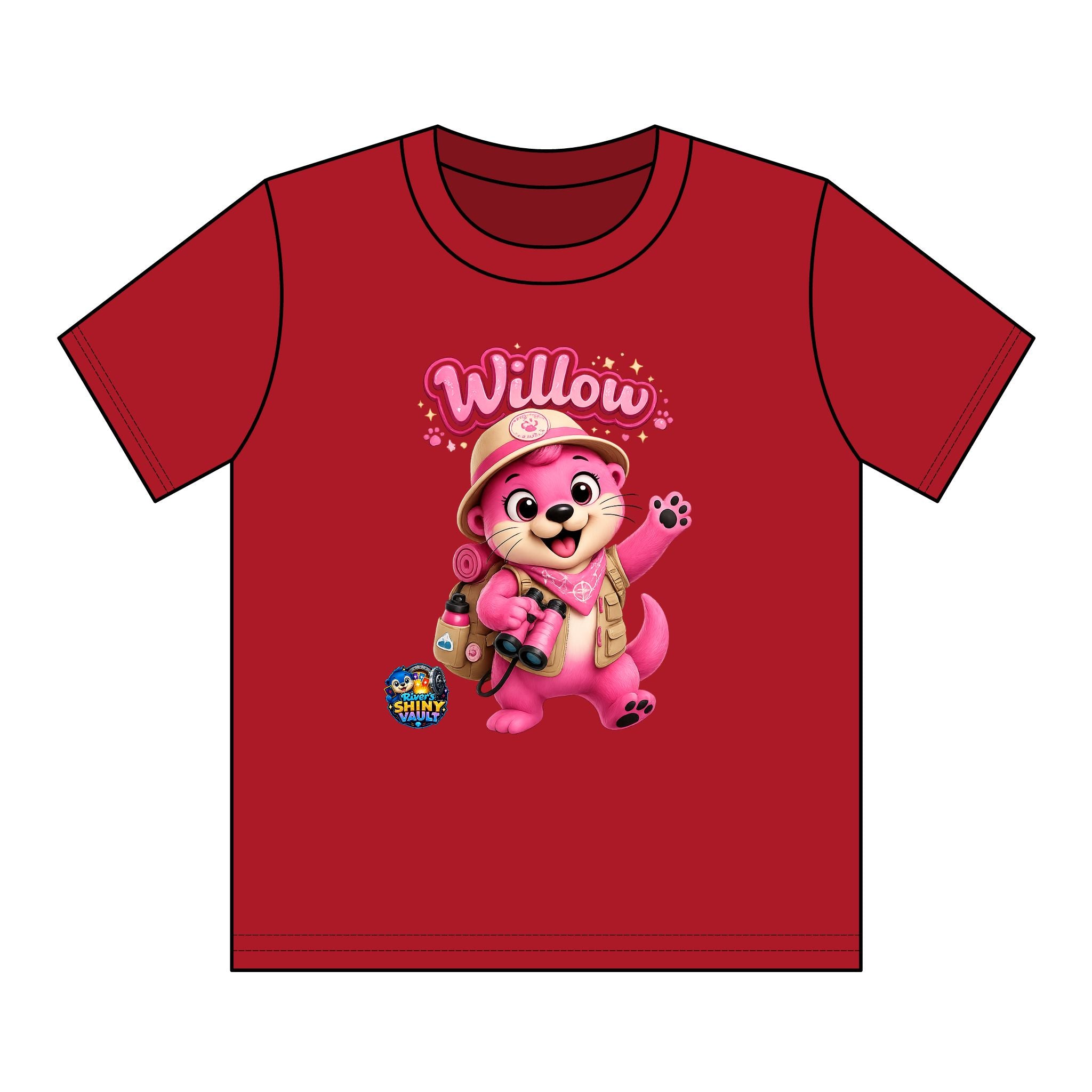 Kids Tee — Colorful River's Shiny vault 'Willow's Adventure' Kids T‑Shirt