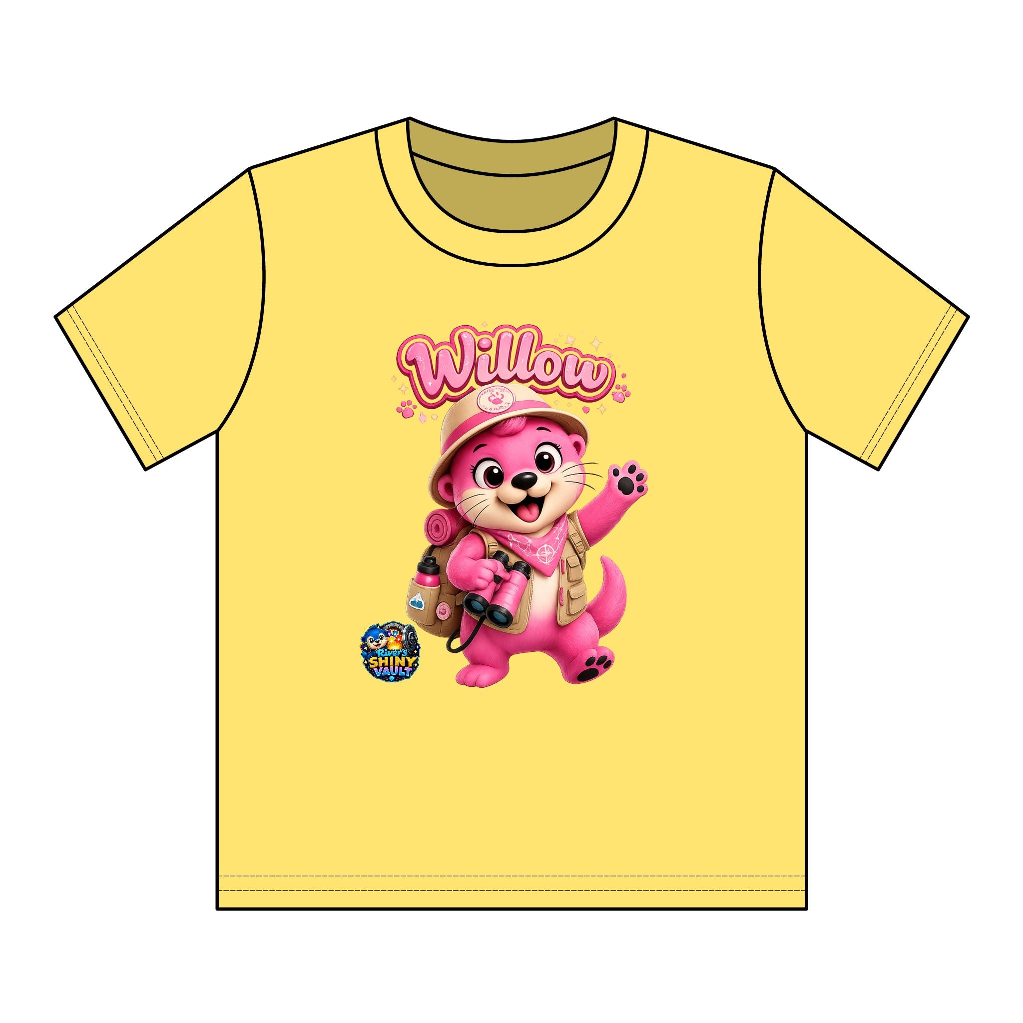 Kids Tee — Colorful River's Shiny vault 'Willow's Adventure' Kids T‑Shirt