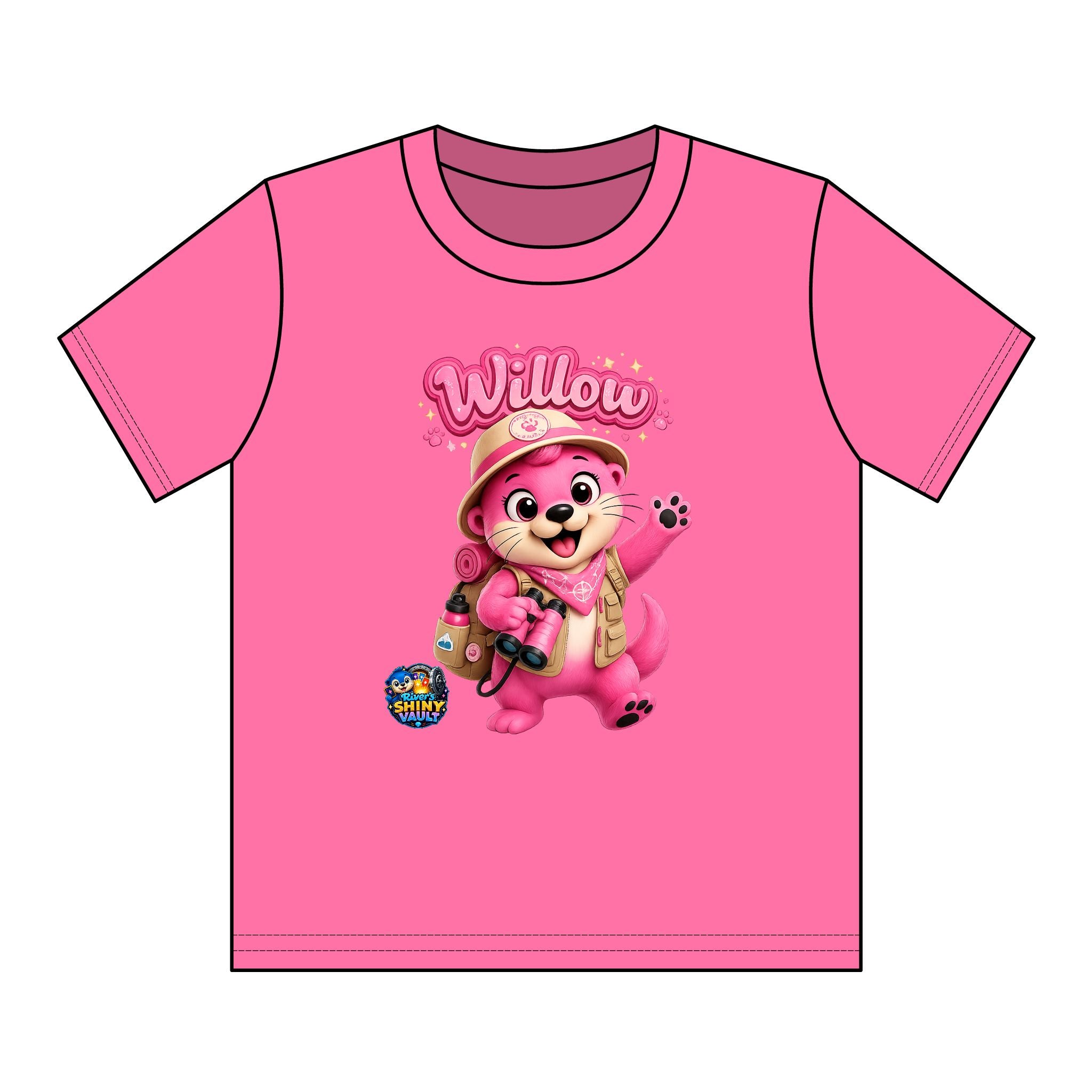 Kids Tee — Colorful River's Shiny vault 'Willow's Adventure' Kids T‑Shirt