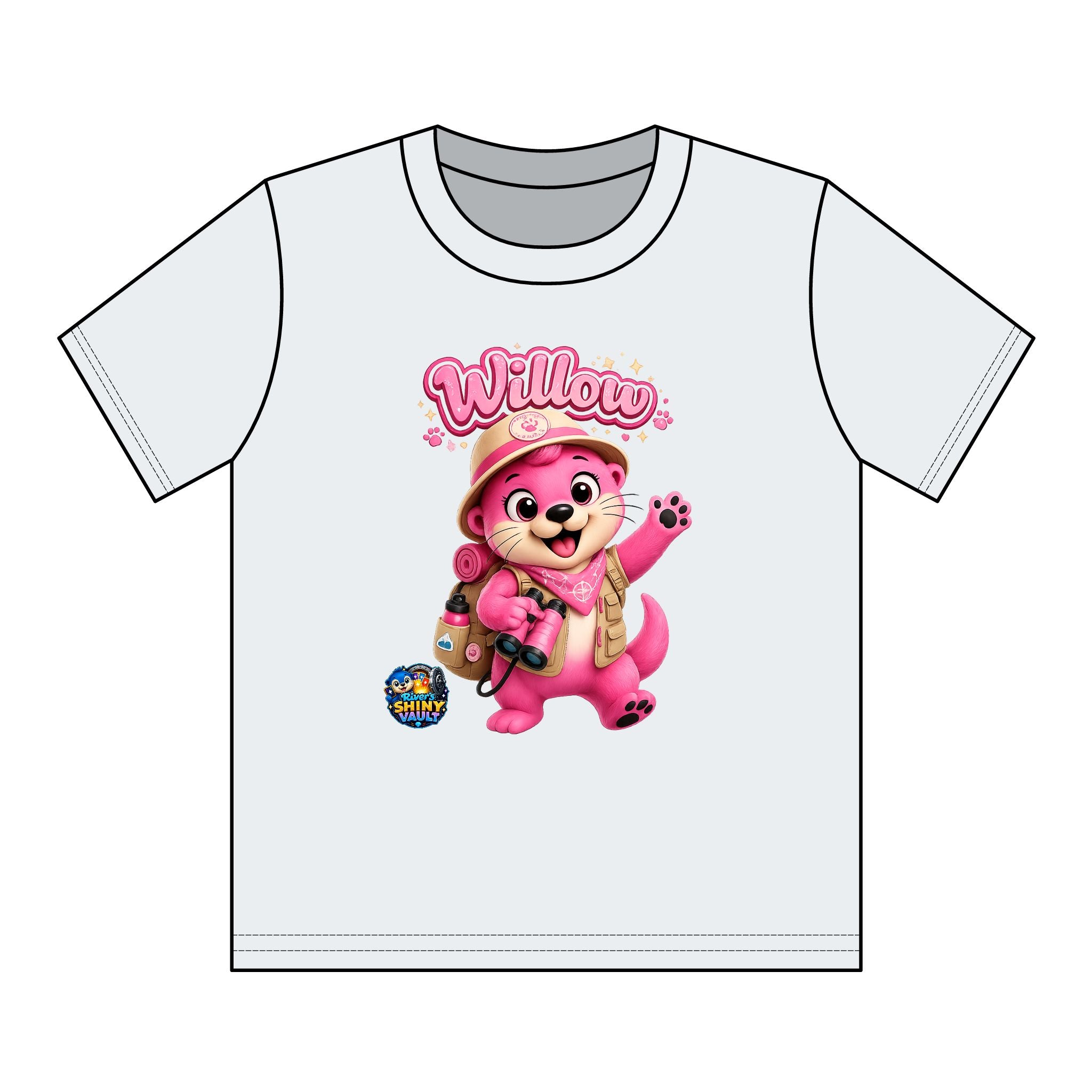 Kids Tee — Colorful River's Shiny vault 'Willow's Adventure' Kids T‑Shirt