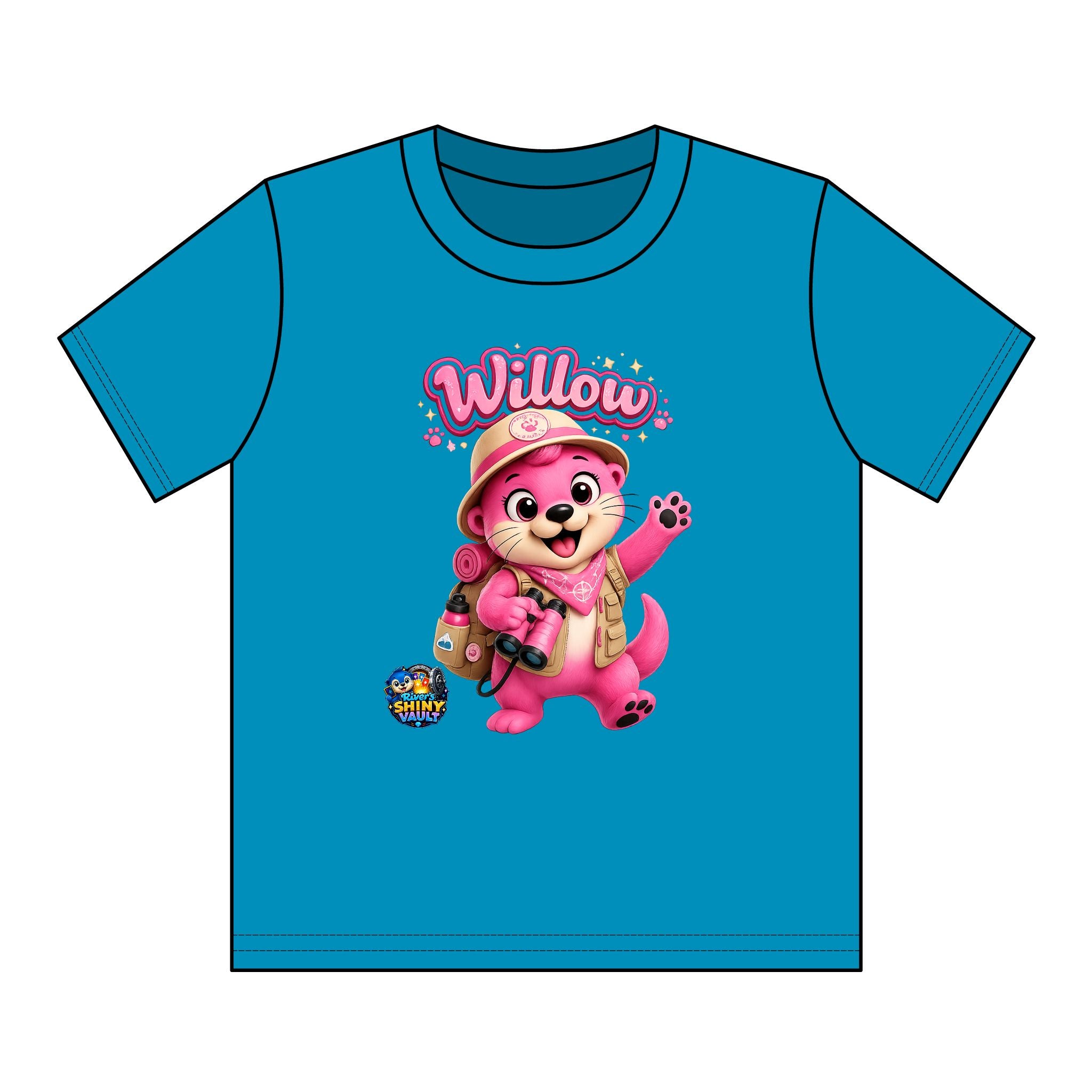 Kids Tee — Colorful River's Shiny vault 'Willow's Adventure' Kids T‑Shirt