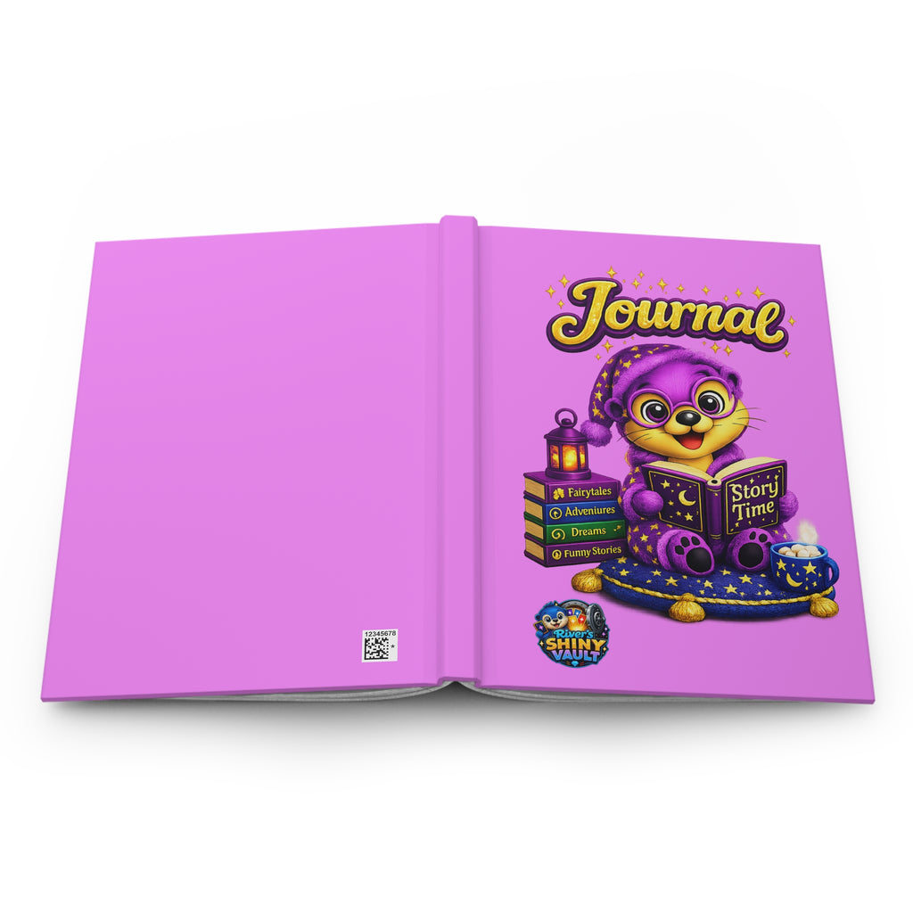 Fun River's Shiny Vault 'Lyla' Storytime Hardcover Journal —  For Bedtime Stories & Drawing