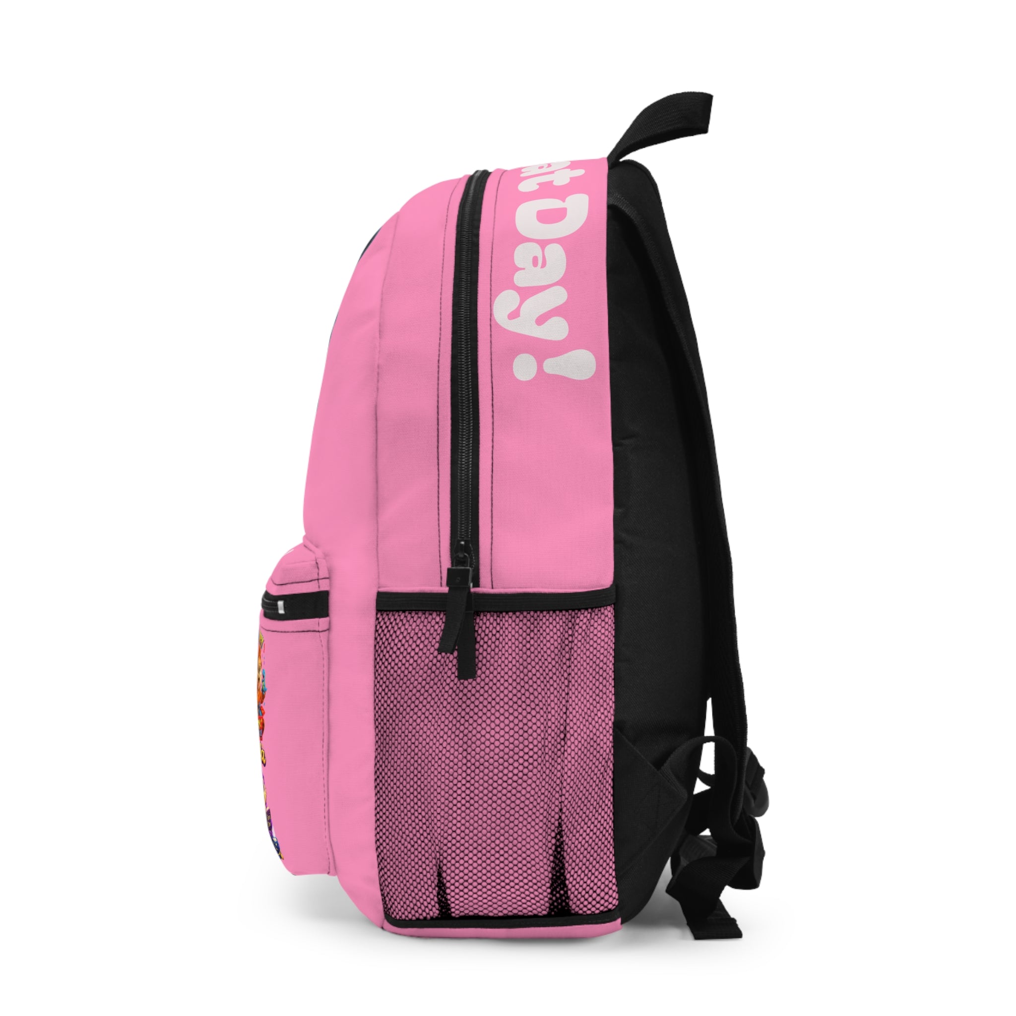 Fun Backpack River’s Shiny Vault Pink — Cute Character School Bag (Includes 'Have A Great Day! Design)
