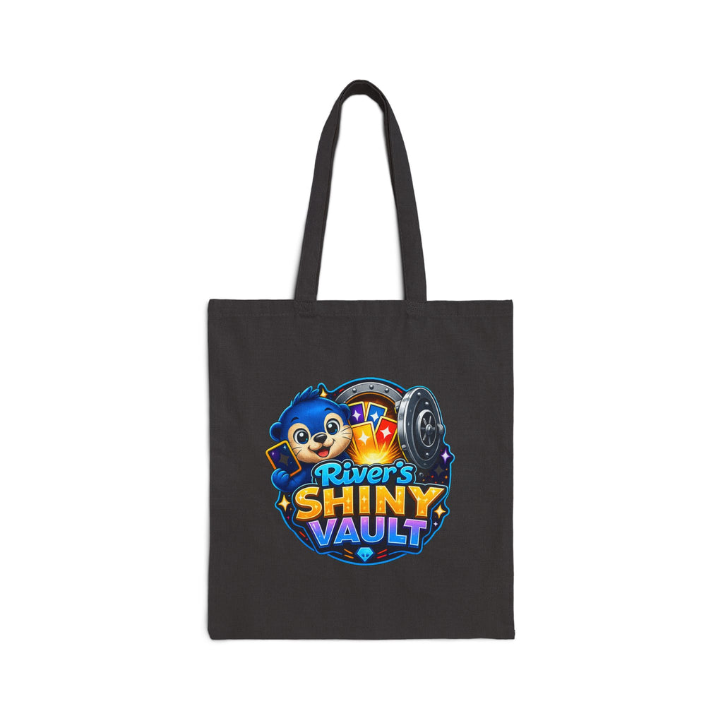 Fun River’s Shiny Vault Canvas Tote Bag — Cute Mascot Grocery/Book Bag